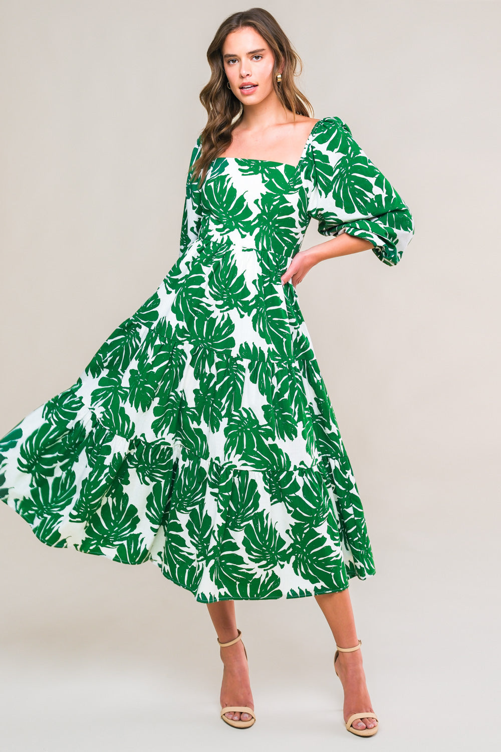 ALL THE DRAMA WOVEN MIDI DRESS Flying Tomato